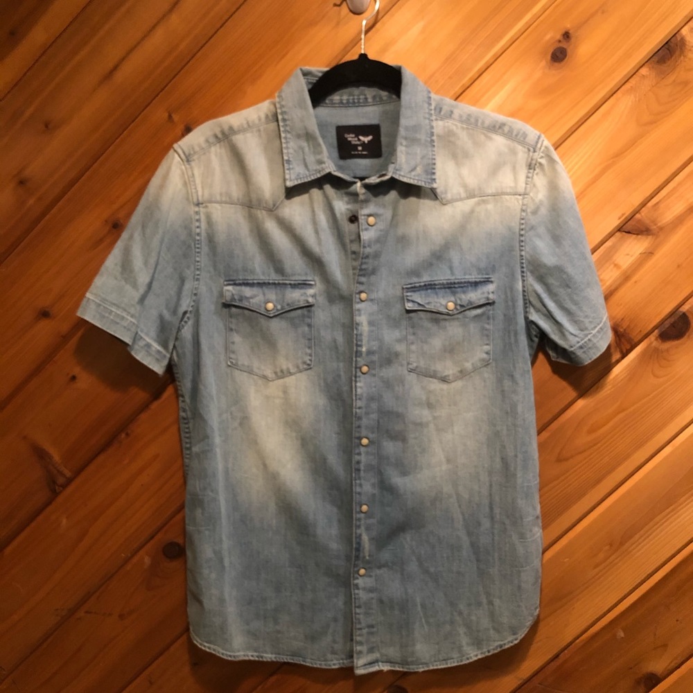 Primark short sleeve denim button down
